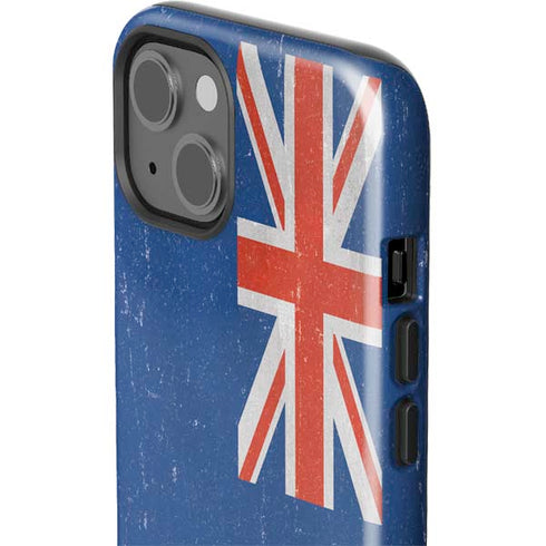 New Zealand Flag Distressed iPhone 15 Plus Impact Case